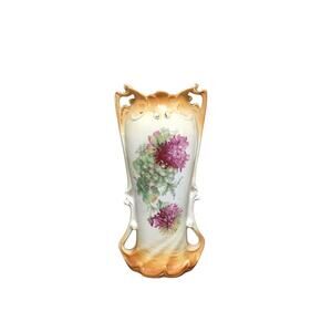 Vintage Hand Painted Germany Floral Vase Shabby Chic Cottagecore Decor